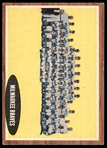 Milwaukee Braves TC Card 1962 Topps 158 - Slabozne bejzbolske karte