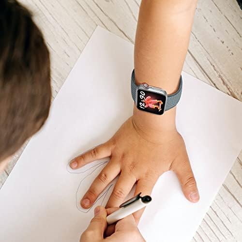 Asondig kompatibilan za djecu Apple Watch Band 3 pakiranja najlon Sport Rainbow Band Zamjenski djevojački petlja Velcro remen mekani