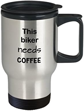Poklon za putničku šalicu za bicikliste, Ovaj biciklista treba kavu, prilagođena šalica za kavu od nehrđajućeg čelika, personalizirani