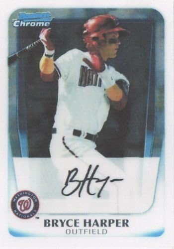 2011 Bowman Chrome perspektiva bejzbol kartice BCP1 Bryce Harper RC - Washington Nationals MLB Trgovačka kartica u slučaju ScrewDown