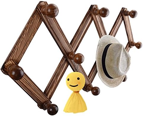 Drveni stalak za proširivi kaput, zidni viseći šešir/šal/nakit vješalica za ulaz, spavaća soba, dnevni boravak, kuke za kućne kuće