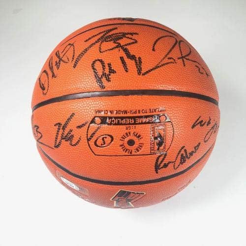 2017-18. Warriors tim potpisao košarkašku PSA/DNK autogramirani LE Finals Ball - Autographd Basketball