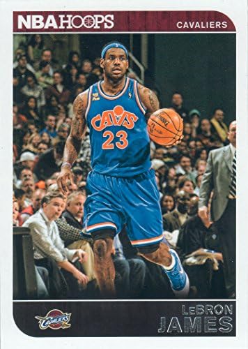 LeBron James 2014 2014 Hoops NBA košarkaška serija Mint Card 117 Zamišljajući LeBron u svom dres Blue Cleveland Cavaliers M