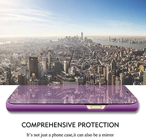Kožna torbica Galaxy S21, kompatibilan je sa 6,2-inčni torbica za telefon Samsung Galaxy S21 5G, flip poklopac ogledala za šminkanje