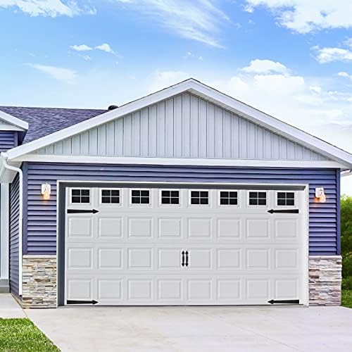 Komplet za ukrašavanje magnetskih garažnih vrata u meniju uključuje šarke i ručke za umjetne prozore
