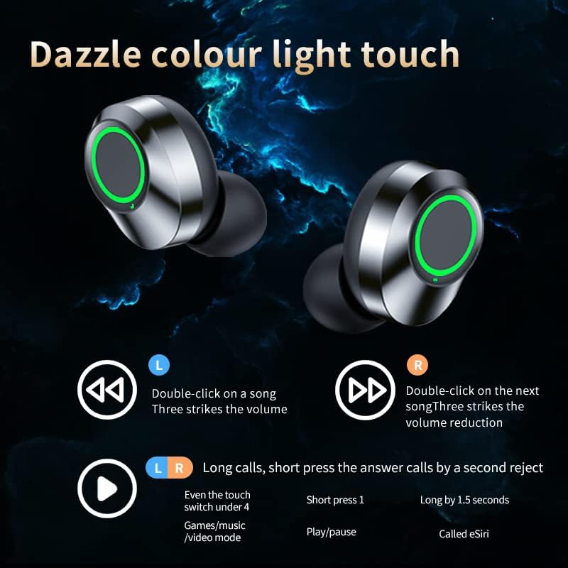 Volt Plus Tech Wireless v5.3 LED Pro ušne uši kompatibilne s vašim Archos 50 grafitom IPX3 Bluetooth vode i znojenja/smanjenja buke