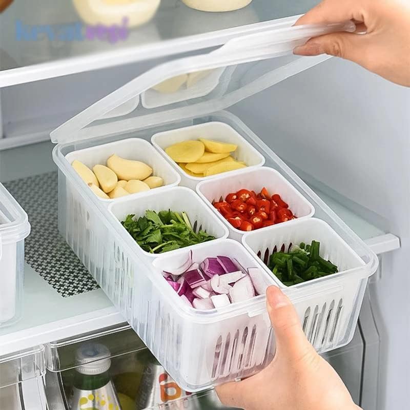 Hladnjak kutija za skladištenje hrane, povrća i voća sa 6 odjeljaka hladnjak