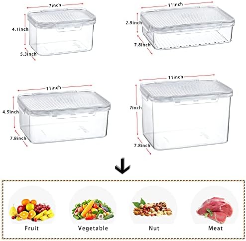 5 pakiranja plastičnih spremnika za hranu koji se mogu slagati s nepropusnim poklopcima prozirni spremnici-organizatori za skladištenje