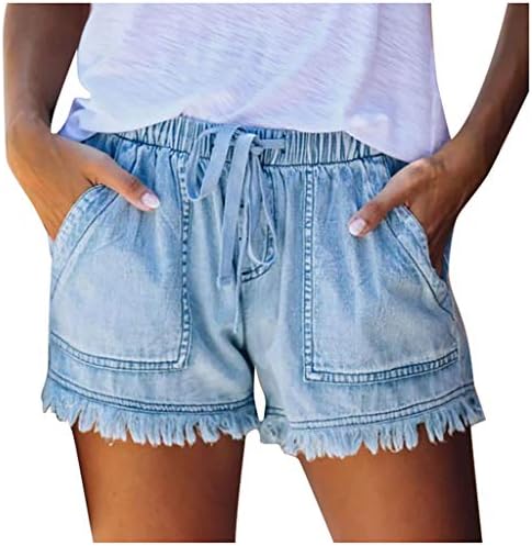 Kratke hlače za žene casual elastične vučne trake udobne kratke hlače ljetne noge kratke džepove hlače odjeće modne odjeće