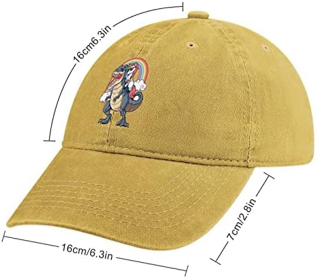 Traper kapa s printom jednoroga i dinosaura pamučna bejzbolska kapa podesiva Vintage kapa za muškarce i žene