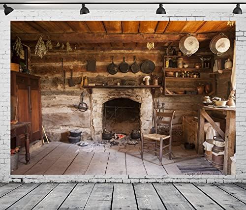 Pozadina kuhinje u rustikalnom stilu od 10.8 Stopa zapadne tkanine stara drvena kuća pozadina interijera kuhinje seoska seoska kuća