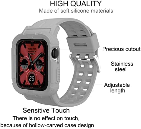 Kompatibilno s serijom Apple Watch Band 7 6 5 3 SE 45 mm 44 mm 42 mm 41 mm 40 mm 38 mm, ženski muškarac Sport Sport zaštitnik, silikonski
