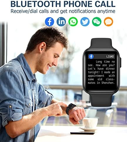 Bebina Smart Watch, fitness tracker s monitorom za spavanje otkucaja srca, Smartwatch zaslona s dodirnim zaslonom 1,7 [Odgovor/upućivanje