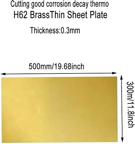 Mesingani lim, zlatni film, folijska ploča, 962, eksperimentalni lim, debljine 0,3 mm, širine 300 mm, duljine 500 mm / 19,68 inča,