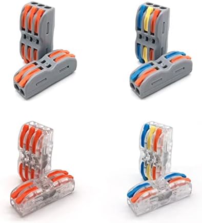 Agounod Mini konektori za brze žice Univerzalni kompaktni vodič opruga SPICING SPIJENE SAVJETNICI PUSH-IN TERMER BLOK SPL-422, Paket: