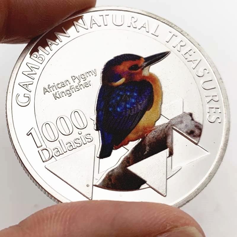 Afrička gambija Pygmy Kingfisher Komemorativni novčić Prirodni okoliš Komemorativni novčić Kingfisher African Animal Commemoration