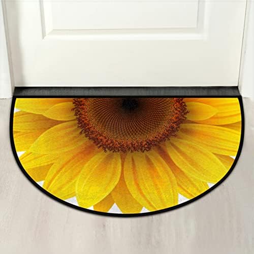 Pravokutna polukružna prostirka za vrata sa žutim cvjetovima suncokreta za ljetni unutarnji i vanjski ulaz, vanjski ulaz 30.18 inča,