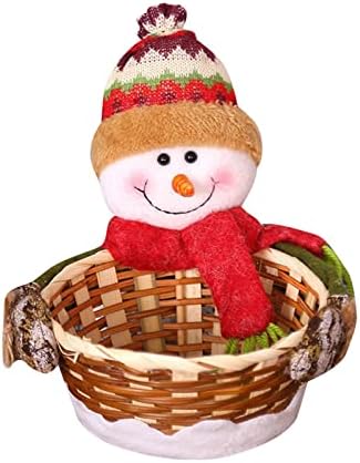 1pcs Sretan Božićni ukras košara za pohranu slatkiša Santa snjegovića stolna kutija za slatkiše spremište za grickalice 1pcs zabave