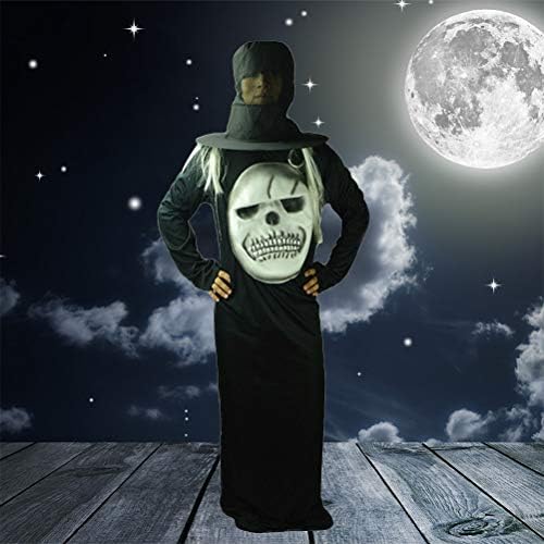 Soimiss Halloween Scary Ghost Costime odijelo Funky Skull Evil Lice odjeća šešir Cloark Pljeskavi rekvizit za maskaradu cosplay zabava