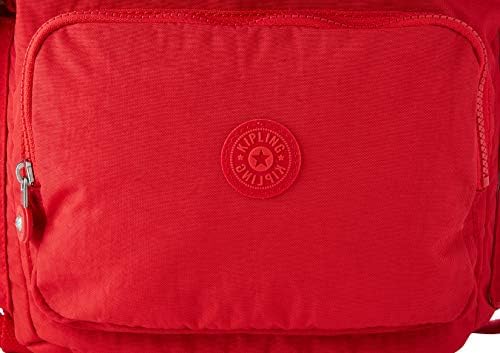 Kipling ženski gradski paket ruksak, cjelodnevni svestrani daypack, crveni rouge, medij