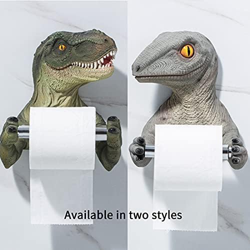 Sanosy crtani dinosaur zidni držač papirnatih ručnika bez bušenja za bušenje za bušenje za kuhinju, kupaonicu, praonicu rublja, ured,