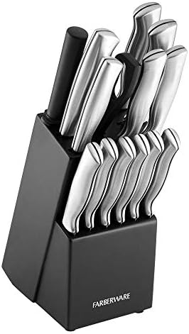 15-dijelni set noževa za štancanje od nehrđajućeg čelika s visokim udjelom ugljika, 3-dijelni Noževi za odrezak i daska za rezanje