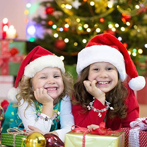 Božićni Adventski kalendar 2022, komplet za izradu narukvica za djevojčice, narukvica s božićnim odbrojavanjem za 24 dana, narukvica