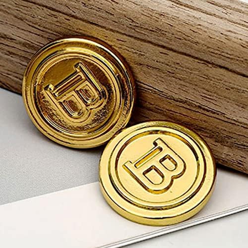Engleski slovo b okrugli zlatni metalni gumb za odjeću muškarci i žene kapute Košulje dodaci dizajnerski ručno šivanje gumba 10pcs