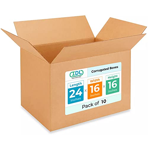 Pakiranje IDL Velike prelamali kutije za kretanje 24 L x 16 W x 16H - Odličan izbor trajnih pakiranje kutija za isporuku USPS, UPS,