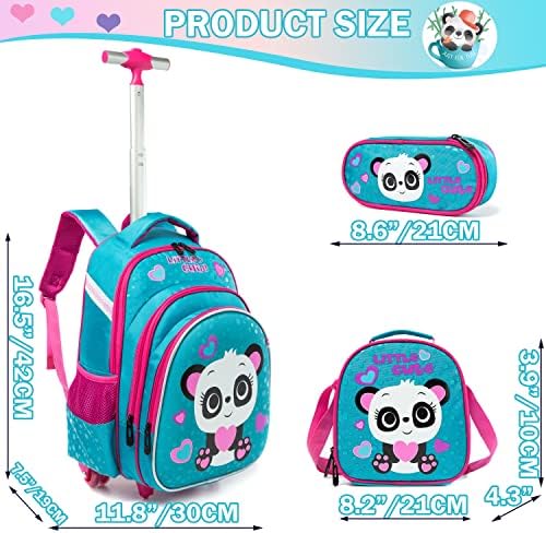 MeetBelify Girls kotače ruksaka ruksaka za djevojčice za školske kolica s kolicama s kotačima za djevojčice