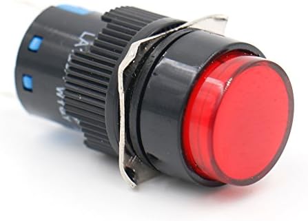 Baomain signalna svjetiljka 5/8 16 mm naplata za ploče crveni indikator pilot svjetlo 12v 5 paket