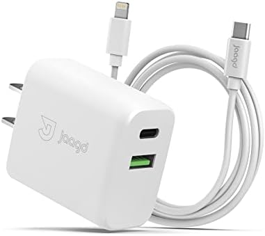 Certificirani Apple MFi punjač za iPhone snage 20 W, USB kit C i USB Dual Wall Charger s kabelom Type-C Lightning je Kompatibilan sa