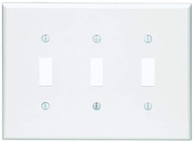 Leviton 80511 3-Gang Toggle Prekidač Switch Switch ploča, Midway Veličina, smeđa