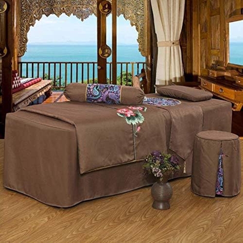 Europske setove za masažu, kreveti od suknje list pamučna kozmetička salona pokrivača s 4 komada pokrivača