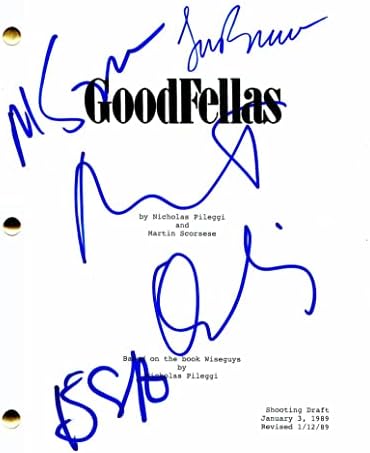 Lorraine Bracco, Robert Deniro, Ray Liotta, Martin Scorsese Cast potpisao je autogram Goodfellas Full Film Script - glumi Ray Liotta,