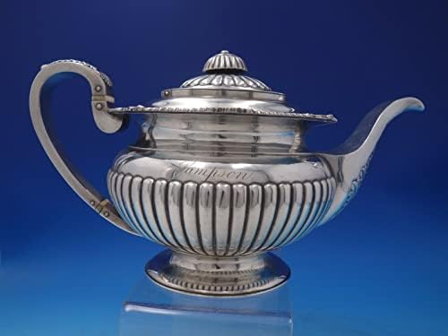 Wong Shing Kineski izvoz Sterling Silver Tea Set 3PC C.1840-1870
