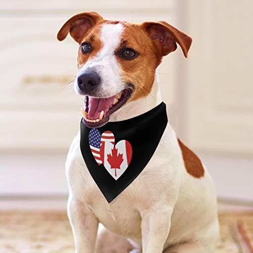 Kanada američka zastava za zastavu tiskana psa bandanas marami za kućne ljubimce trokutaste bibs kerchief pribor ukras