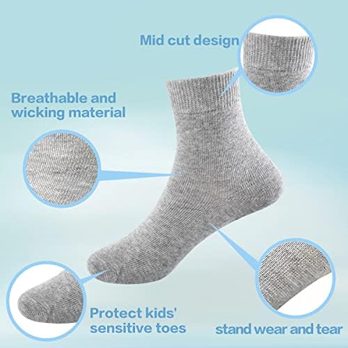Čarape za malu djecu od 15 komada za dječake sportske čarape mekane čarape do sredine teleta na jastuku za aktivne dječake sportske