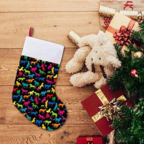 Obojeni konji personalizirani božićna čarapa Obiteljska zabava Obiteljski kamin Obiteljski ukrasi
