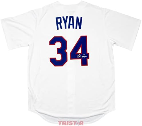 Nolan Ryan potpisao je autogramirani Texas Rangers Cooperstown Collection Jersey Tristar