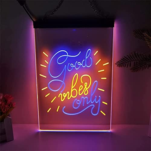 DVTEL DOBRO VIBES SAMO NEONGING LED LED Modeliranje svjetlosnih slova natpis Akrilna ploča Neonsko ukrasno svjetlo, 30x40cm Hotel Restaurant