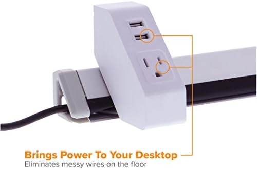 Bostitch Office Konnect ™ radna površina s 2 USB & Outlet Phone Punjač - Kompatibilno s iPhoneom, Androidom, iPadom, tabletima i još