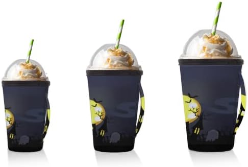 Halloween Night Party Evil Icon ikona za višekratnu uporabu ledene kave s ručicom Nepren šalica za čašicu za sodu, latte, čaj, pića,