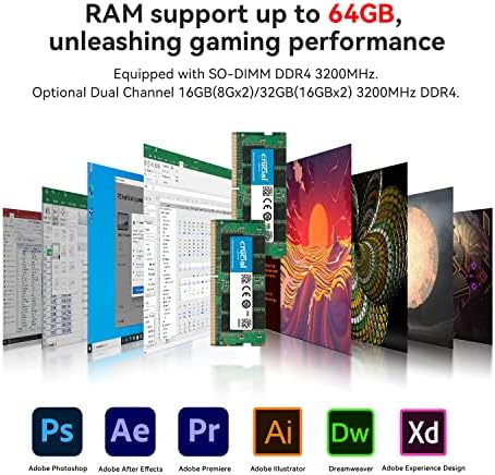 Mini PC Beelink, 32 GB memorije, 500 GB SSD NVME M. 2, mini-računala AMD Ryzen 7 5800H 8C/16T, mini-igre PC SER5 Win 11 Pro s podrškom