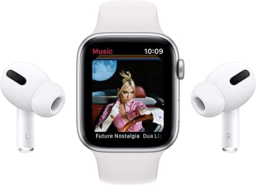 Apple Watch SE srebrni aluminijski futrola s bijelim sportskim bendom