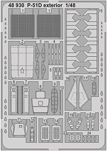 Eduard pribor 48930 pribor za izradu modela P 51d Vanjski dio za zračni pogon