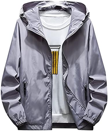 YMOSRH jakne za kišu za muškarce vodootporna zima povremena boja plus kapuljača s patentnim zatvaračem Vanjski kaput Varsity jakna