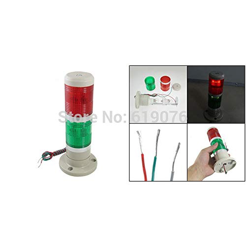 Industrialfield 1pcs crvena zelena 24v DC signal industrijski toranj upozorenje lampica lampica alarm alarm