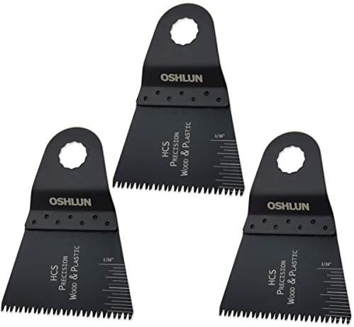 Oshlun MMR-1103 2-2/3-inčni preciznost Japan HCS oscilirajući alat za alat za Rockwell ili Worx SonicRafter Hex, 3-pack