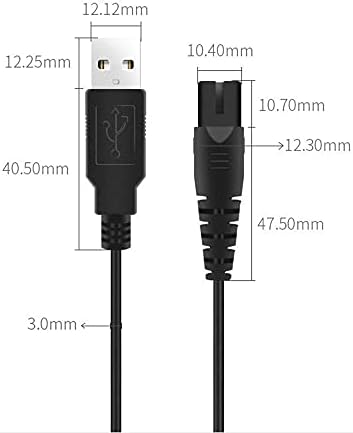 USB kabel za punjenje za vodu flosser, prijenosni bežični oralni navod za zamjenu kabela, kompatibilan s Nicwell Fairywill Aquasonic
